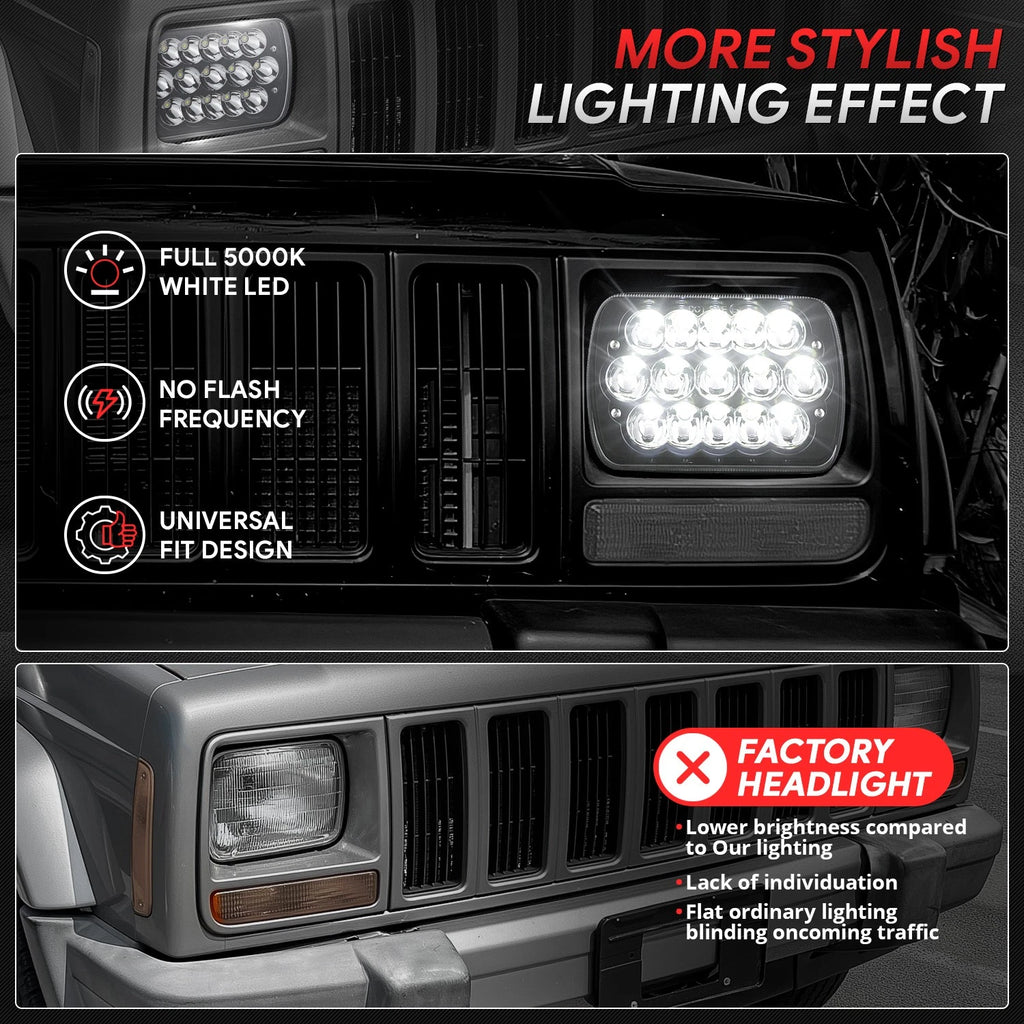 LED Headlight Assembly for Chevrolet Express/Savana 2500/3500 (1984–2020)