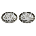 Set of 2 Ultra Low Emission CA DOT Outboard Graphic Stickers Gray 3.58"x2.4"