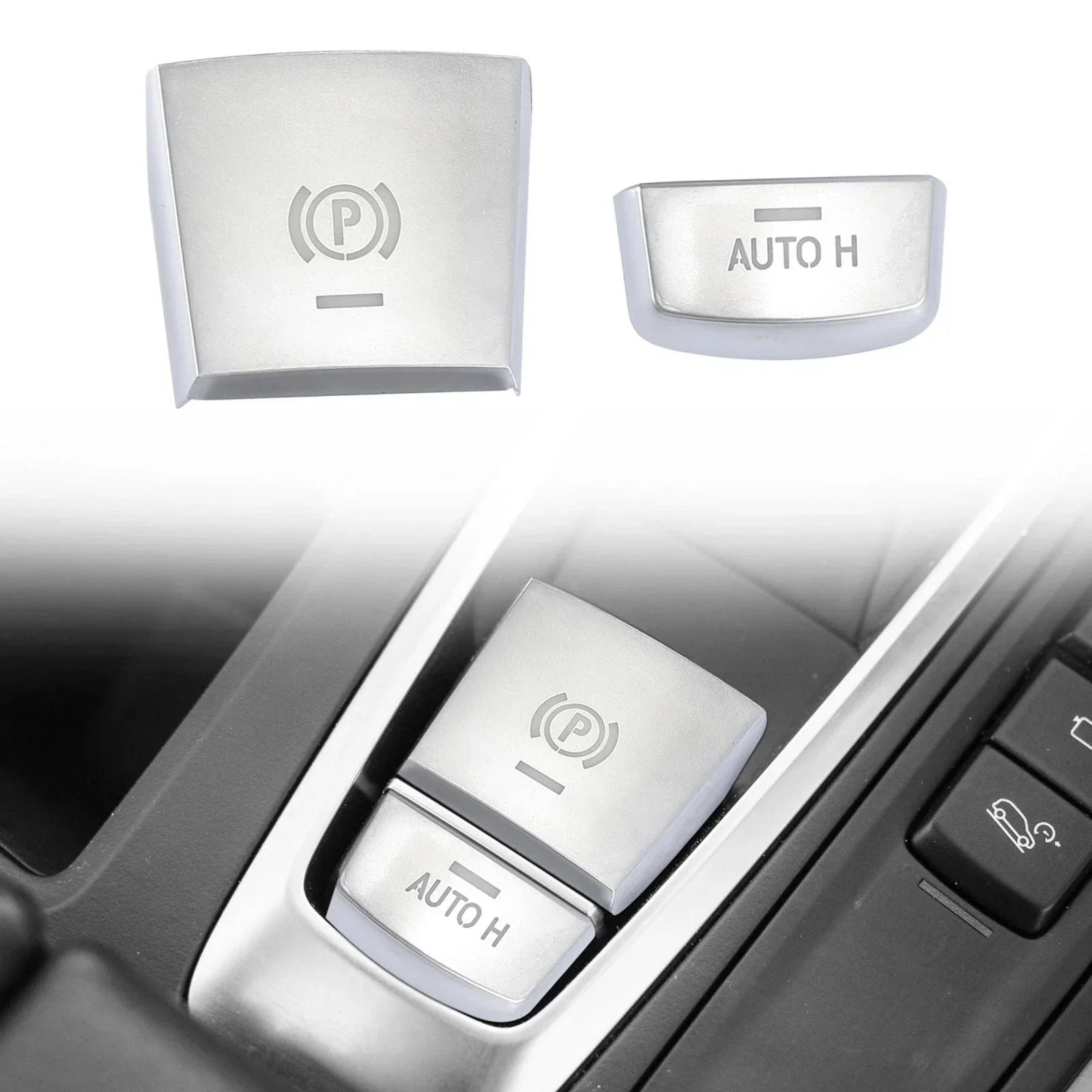Set Parking Brake Switch P Button Covers for BMW X4 X5 X6 X7 (2011-2017)