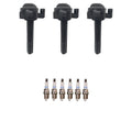 Set of 3 Ignition Coils & 6 Denso Platinum Spark Plugs for Toyota Camry (1997–2001)