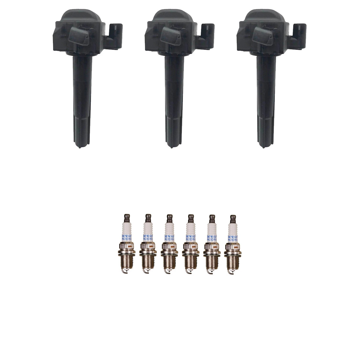 Set of 3 Ignition Coils & 6 Denso Platinum Spark Plugs for Toyota Camry (1997–2001)