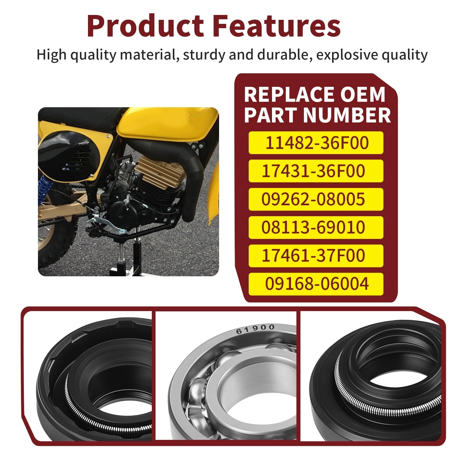 Water Pump Rebuild Kit for Suzuki RM125 (2001–2008) 11482-36F00