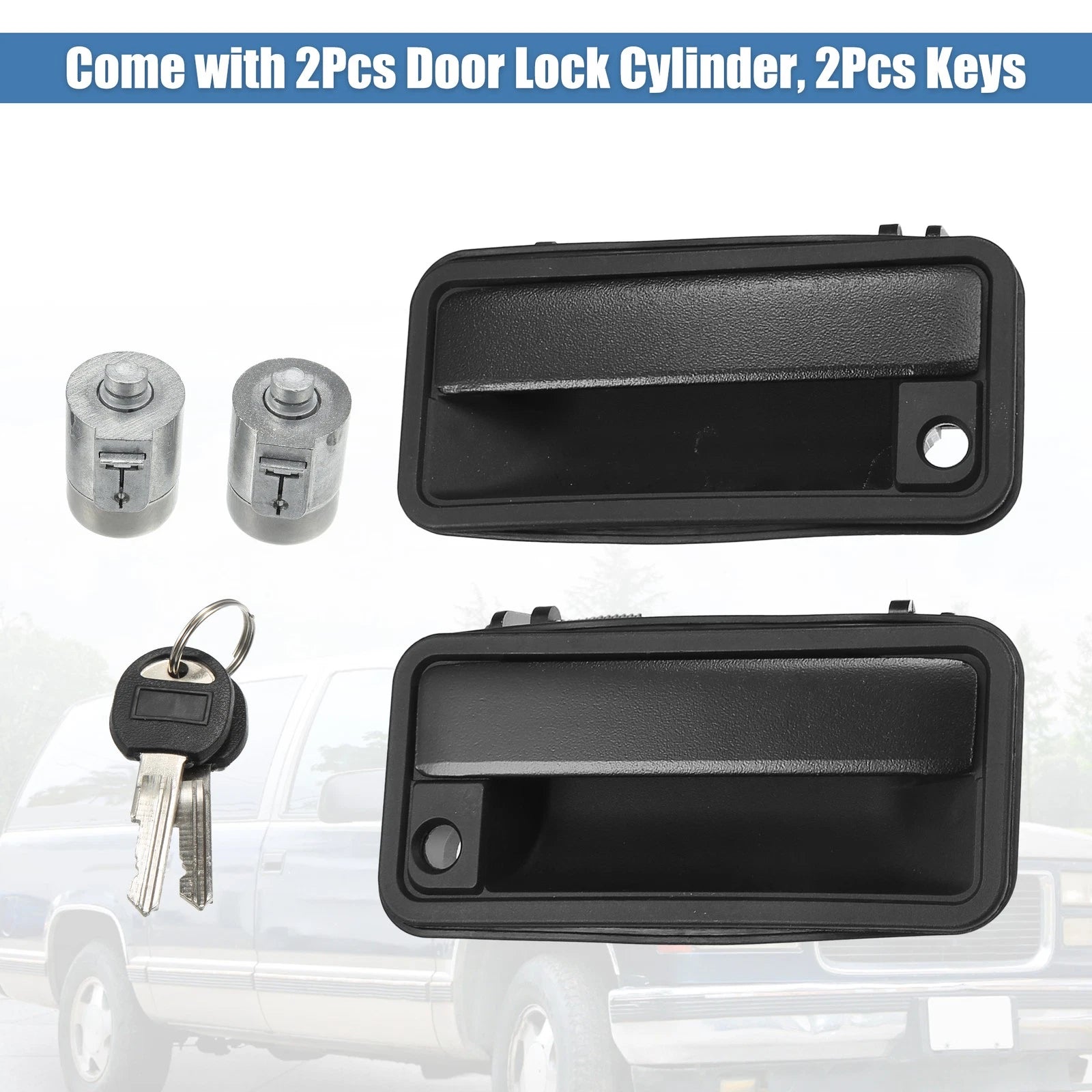Front Exterior Door Handle Lock Cylinder W/ Keys for Chevrolet GMC (15742229)