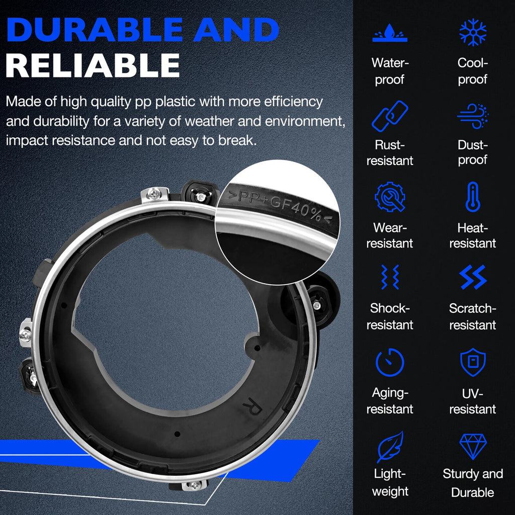 Set of 2 Headlight Bulb Brackets for Jeep Wrangler (1997-2006)