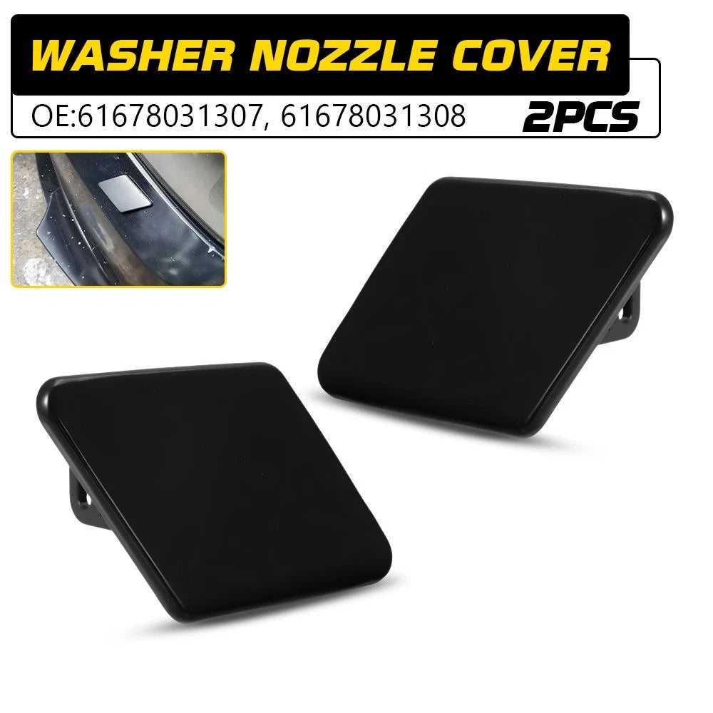 2X Headlight Washer Nozzle Cover Cap for BMW 3 Series E90 E91 (2006–2008)