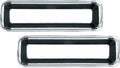 Chrome Rear Tail Light Lamp Bezels for 1967 Chevy Camaro (Pair)