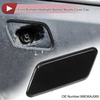 Front Left Washer Nozzle Cover Cap for Subaru Outback (2010–2012) Black