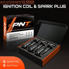 Set of 6 Ignition Coils + Spark Plugs for Ford Lincoln Mazda 3.7L 3.5L V6 UF553