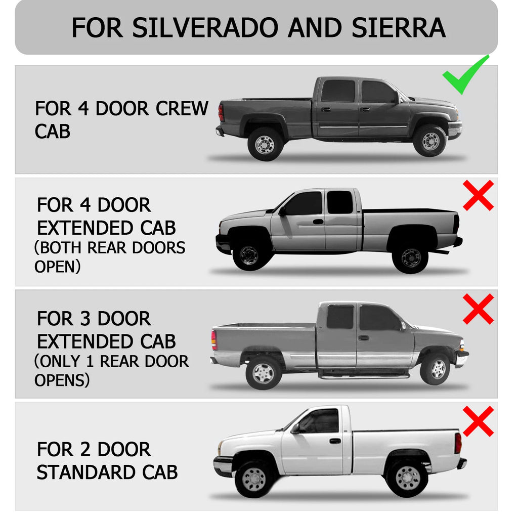 Outer Inner Rocker Panels & Cab Corners for Silverado Sierra 1500 (1999–2007)