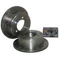 Rear Drilled Slotted Disc Rotors + Brake Pads for Landcruiser FZJ105/HZJ105