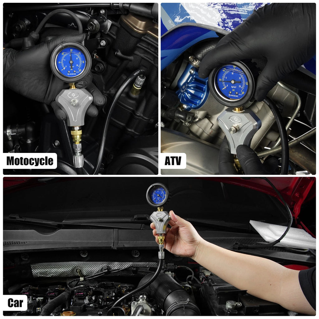 Engine Cylinder Compression Gauge Tester for 2-Stroke & 4-Stroke Engines