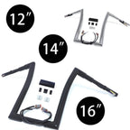 Prewired Handlebar 12" 14" 16" for Harley Fat Boy Night Train Sportster (1996–2006)