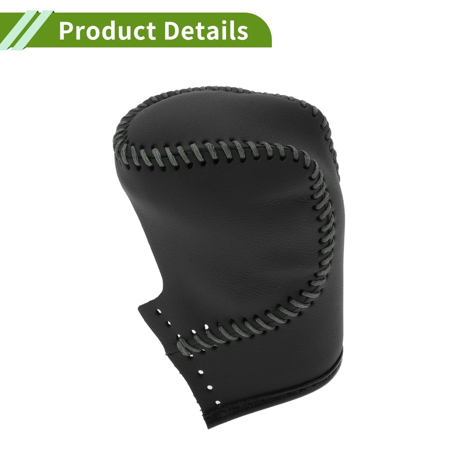 Gear Shift Knob Cover for Honda Civic (2022–2024) Black Grey Faux Leather