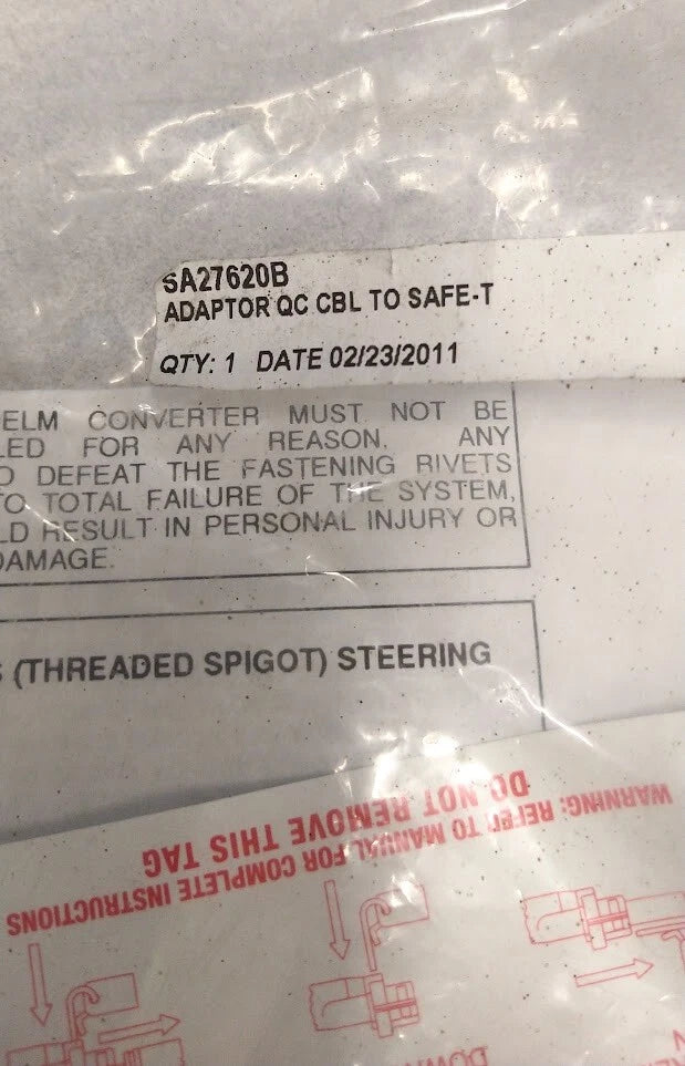 SeaStar SA27620B Adapter QC Cable to Safety for Marine Applications (Sealed)