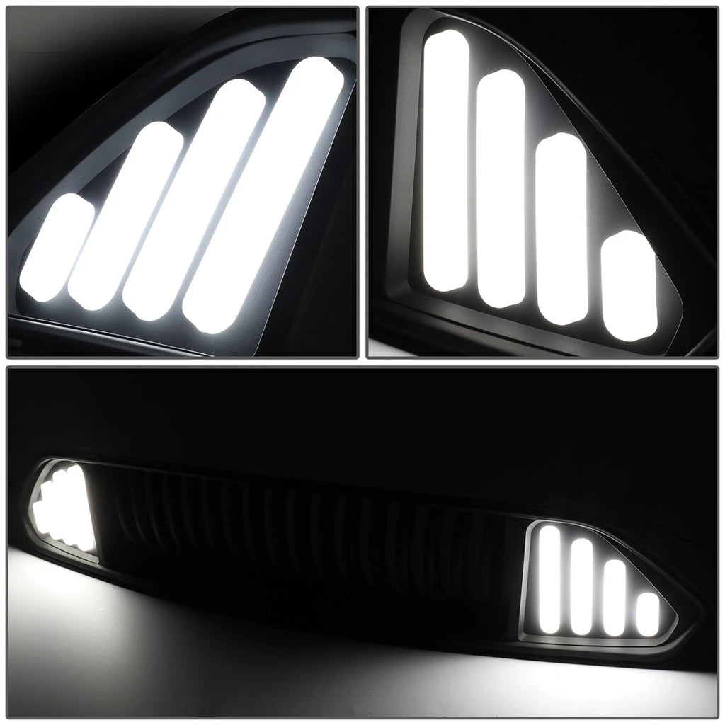 Vertical Mesh LED DRL Front Upper Bumper Grille for Ford Mustang (2018–2020)