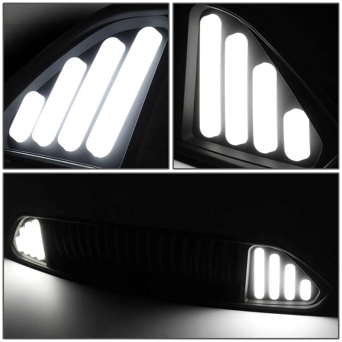 Vertical Mesh LED DRL Front Upper Bumper Grille for Ford Mustang (2018–2020)