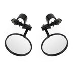 4" Short Stem Round Clamp On Mirror for Universal Chopper Scooter Cafe Racer