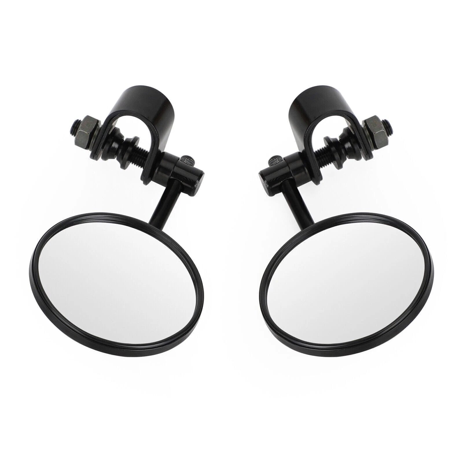 4" Short Stem Round Clamp On Mirror for Universal Chopper Scooter Cafe Racer