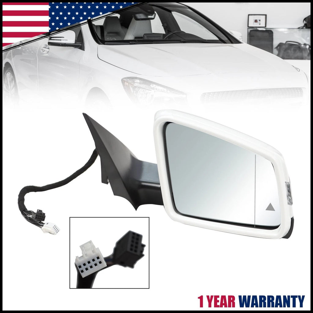 Passenger Side RH Mirror for Mercedes CLA250 (2014–2020) - Blind Spot, Heated