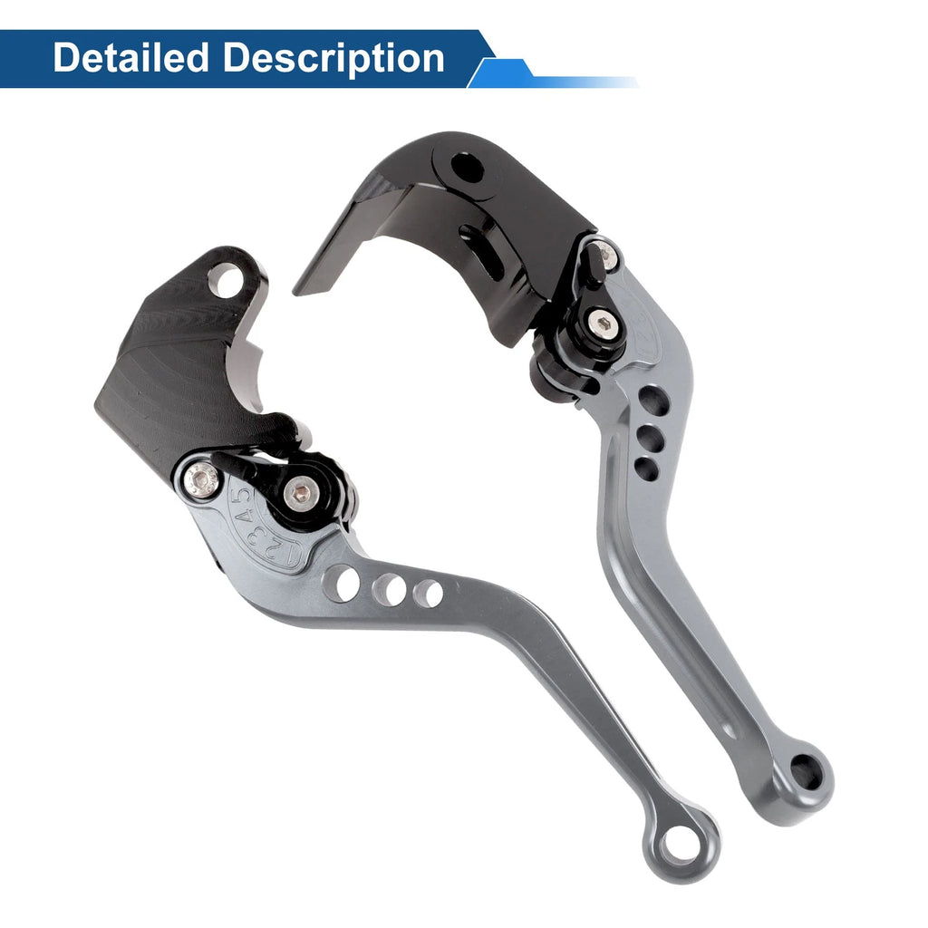 Adjustable Short Brake Clutch Levers for Suzuki GSXR750 (2004–2005) Titanium Tone