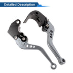 Adjustable Short Brake Clutch Levers for Suzuki GSXR750 (2004–2005) Titanium Tone