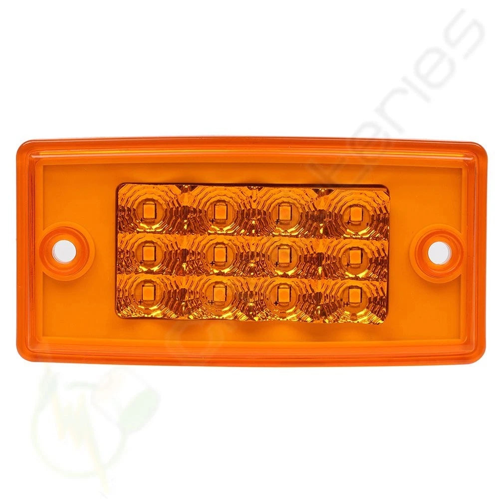 2pcs LED Amber Side Marker Turn Signal for Truck Trailer (12V)