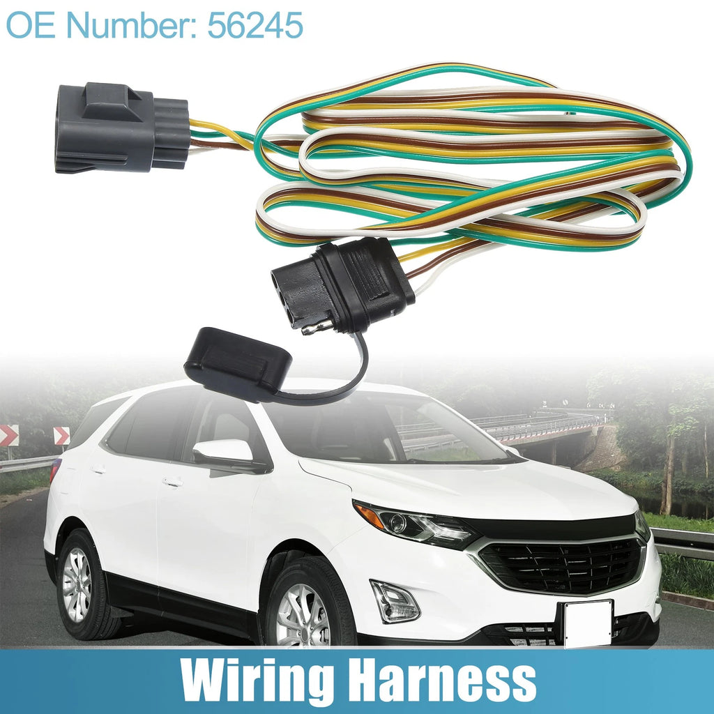 Set of 4 Trailer Wiring Harness 56245 4 Pin for Chevrolet Traverse (2014–2017)