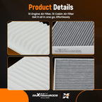Set of 2 Engine & Cabin Air Filters for Toyota Scion iM/xD (2008–2016)