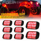 8X Underglow 36-LED Red Puddle Lighting Chassis Lamps for Undercar