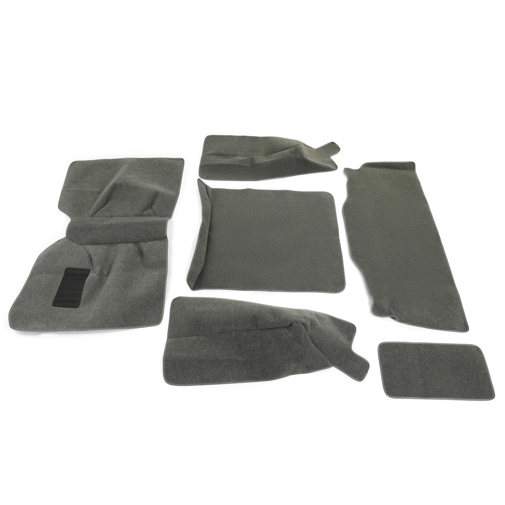 Set of 6 Gray Carpet Rug Mats for Jeep Wrangler YJ (1986–1995) & CJ-7 (1976–1986)