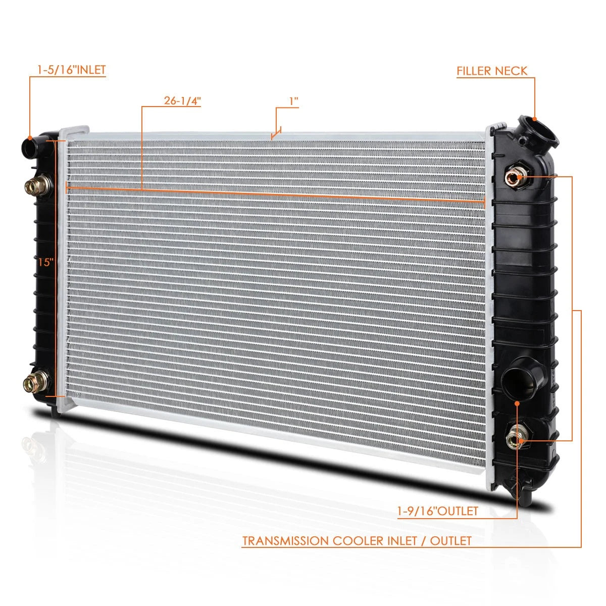 Aluminum OE Replacement Radiator for Chevy Blazer/GMC Sonoma (1996–2005) DPI-1826