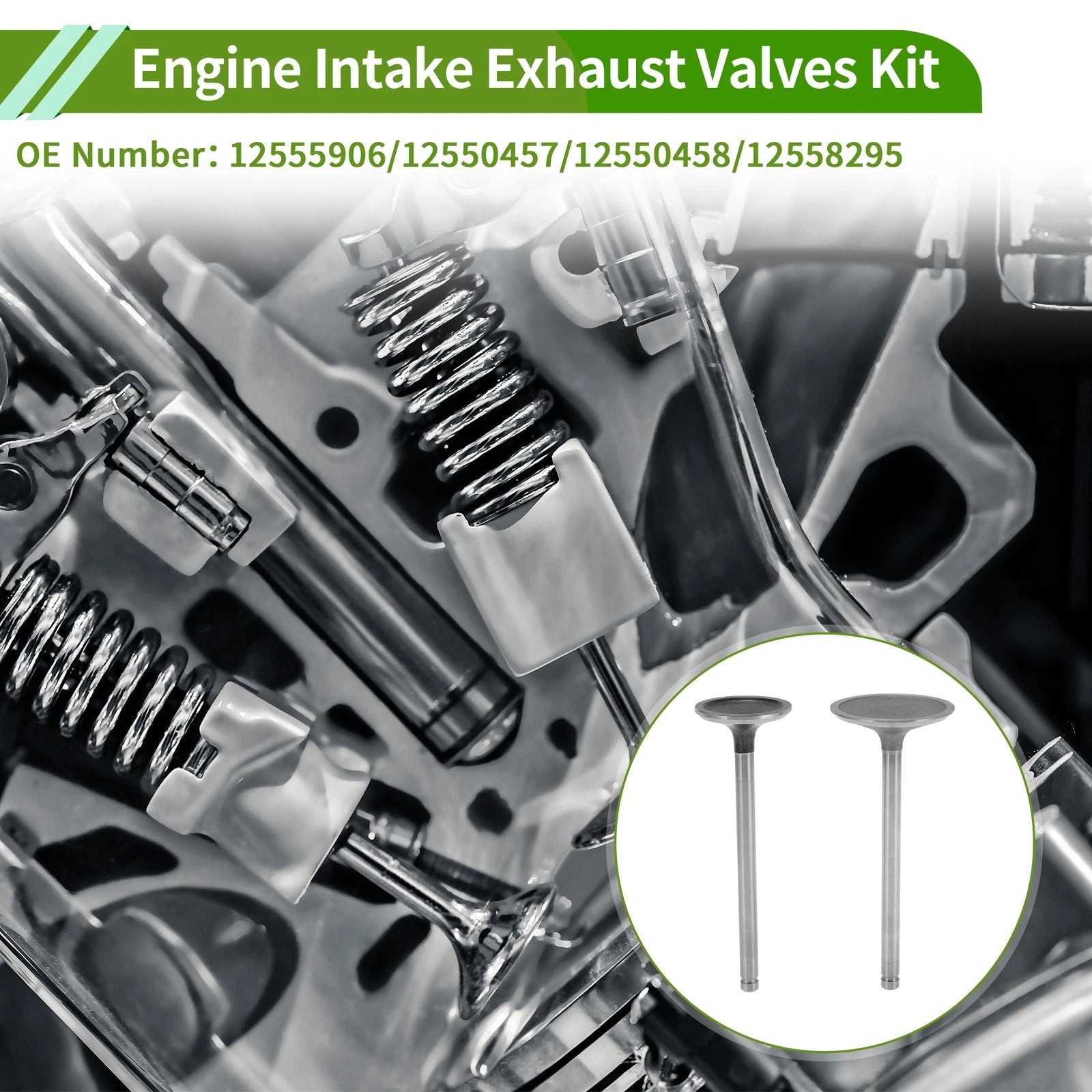 Set of 8 Engine Intake Exhaust Valves Kit for Chevrolet Corvette (1997–2004)