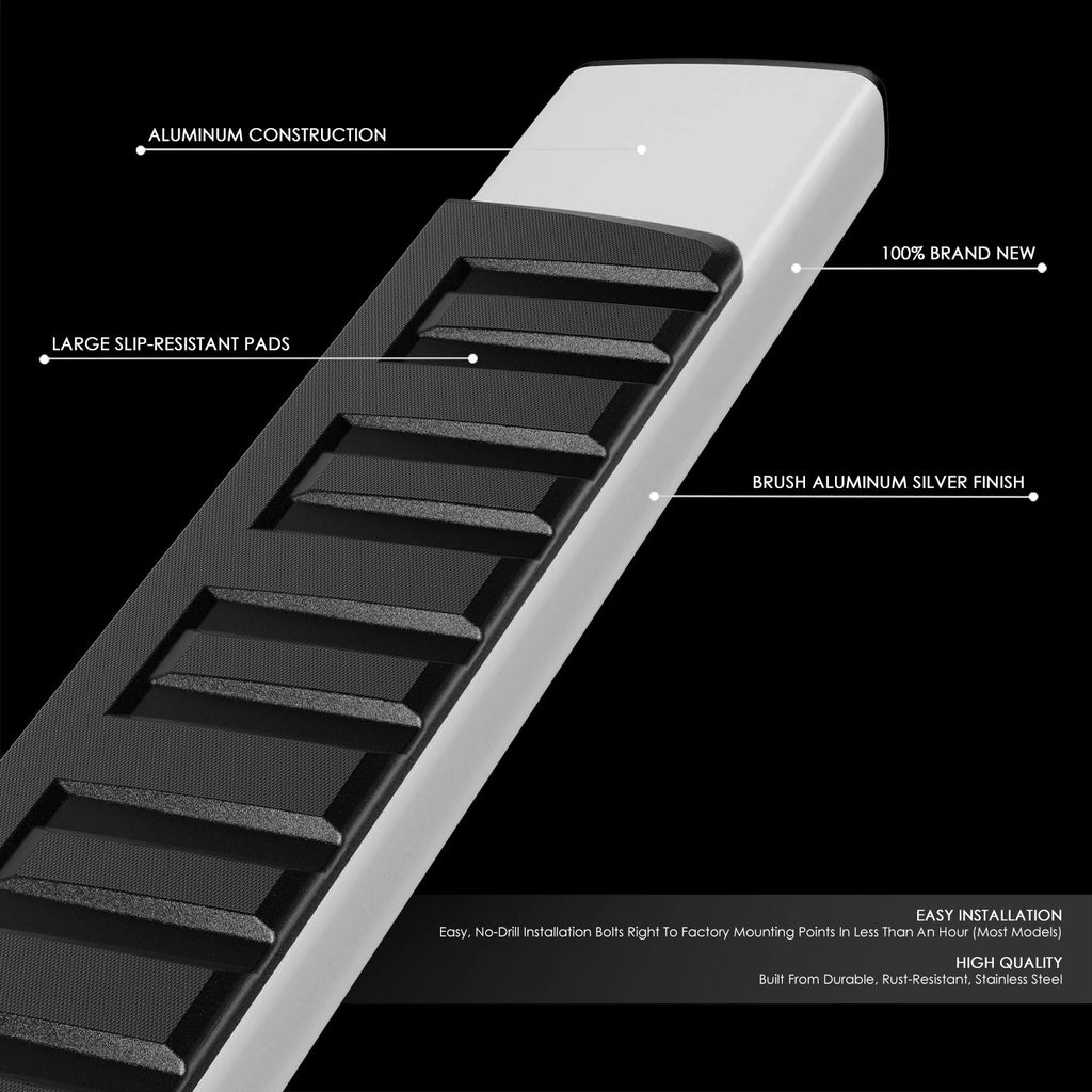 Set of 2 Aluminum Step Bars for Silverado Sierra Extended Cab (2007–2019)