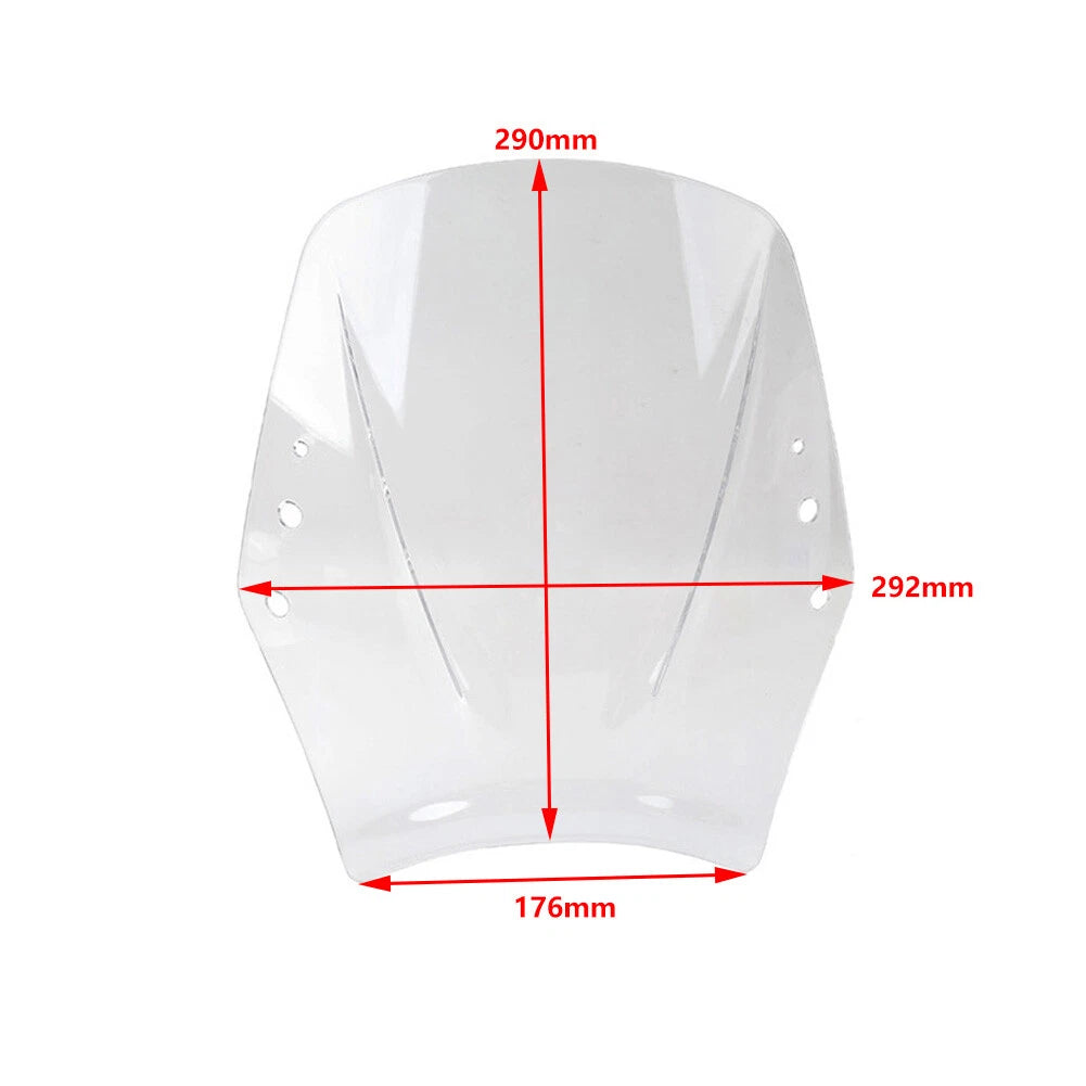 Windshield Deflector for Universal Motorcycle (All Years) - Gray