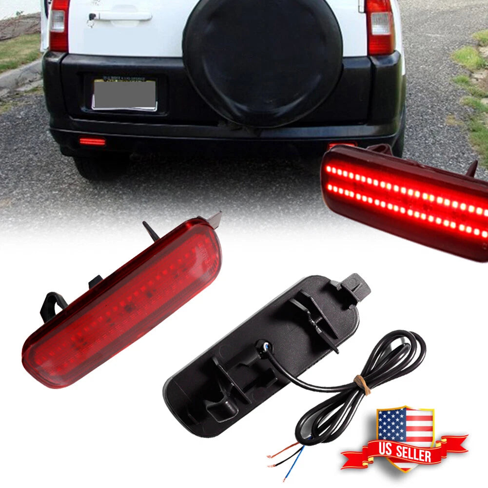 2X Rear Bumper Reflectors Red LED for Honda CR-V (2002–2004)