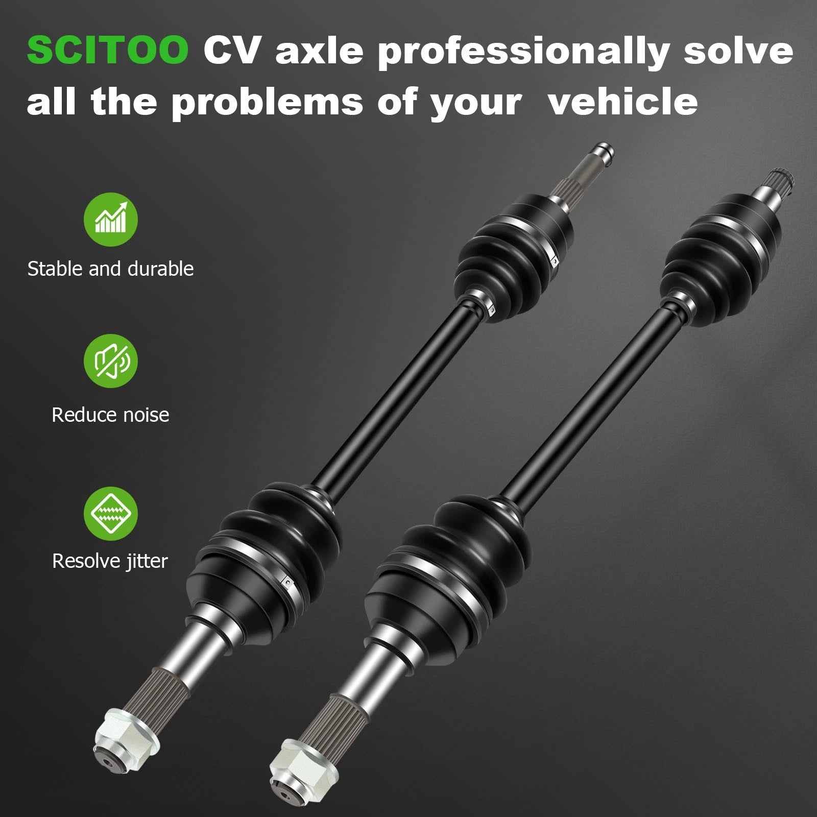 Pair CV Axles for Yamaha Rhino 660 (2004–2007)
