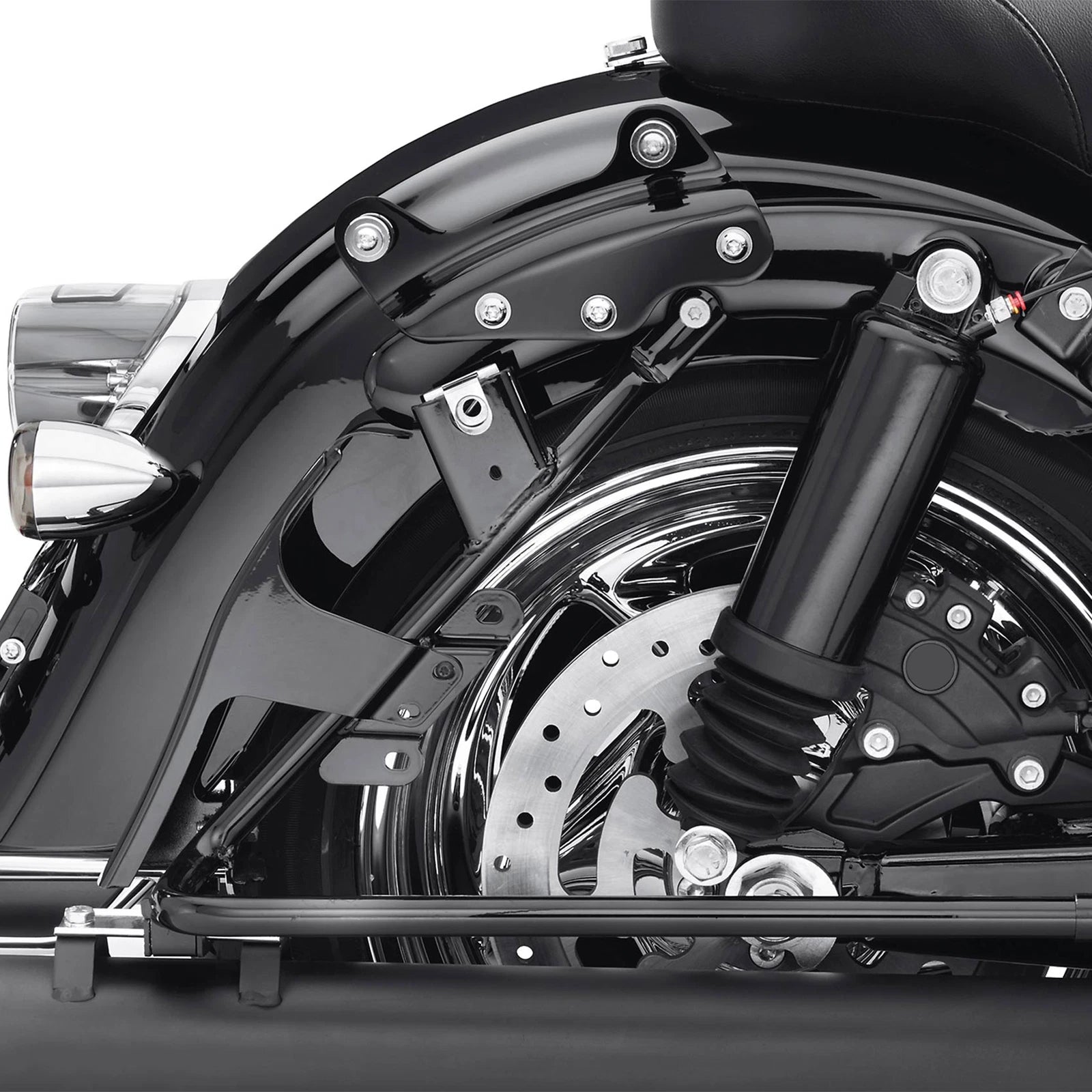 Set of 4 Docking Hardware Kit for Harley Touring Glide (2009–2025) Chrome/Black