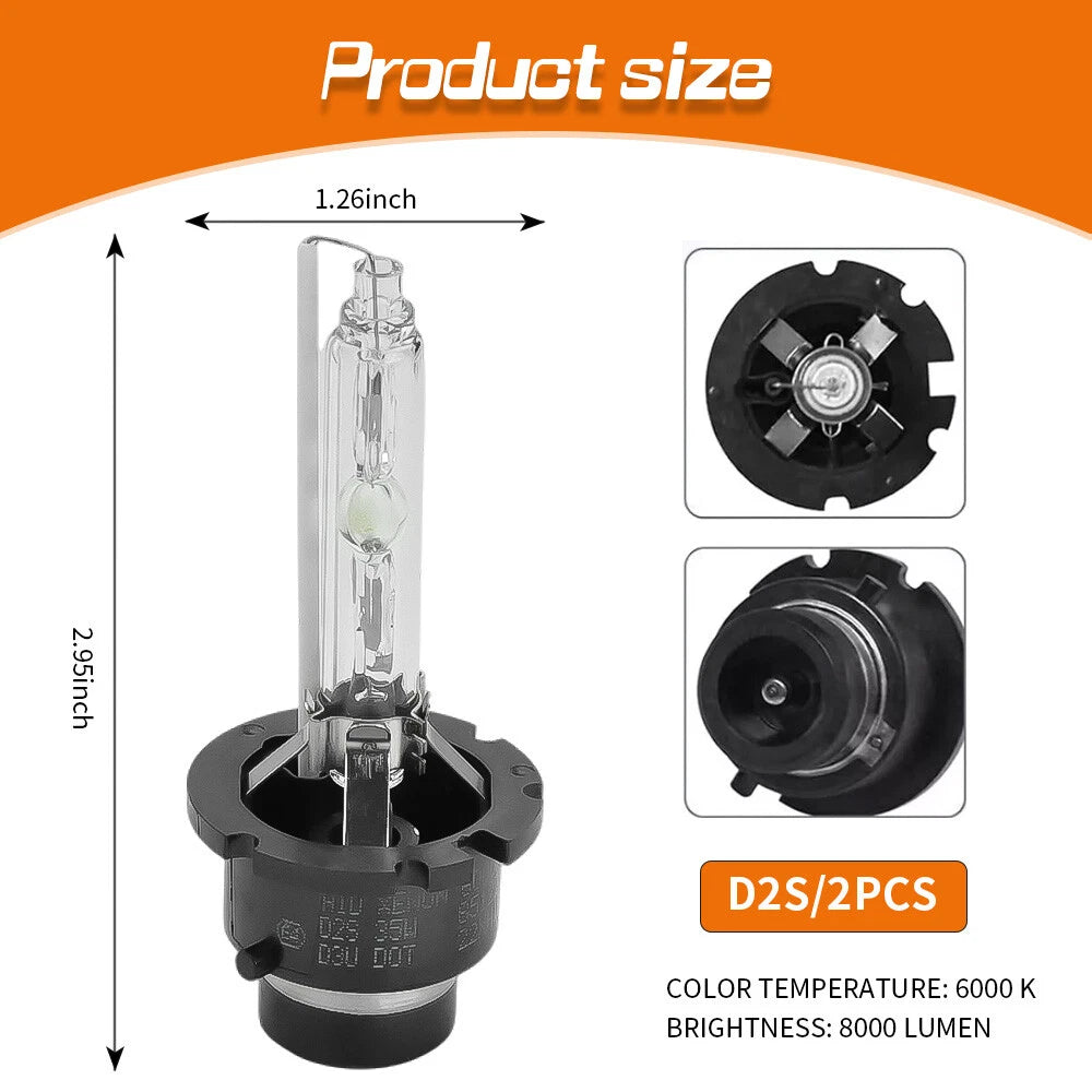 D2S Xenon HID Headlight Bulb & Holder Socket for BMW VW GTI VOLVO (2000–2023)