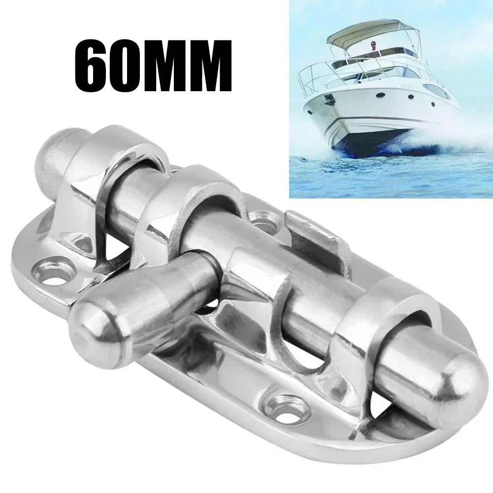 Boat Door Glass Lock Latch Slide Bolt Clasp 60mm 316 Stainless Steel
