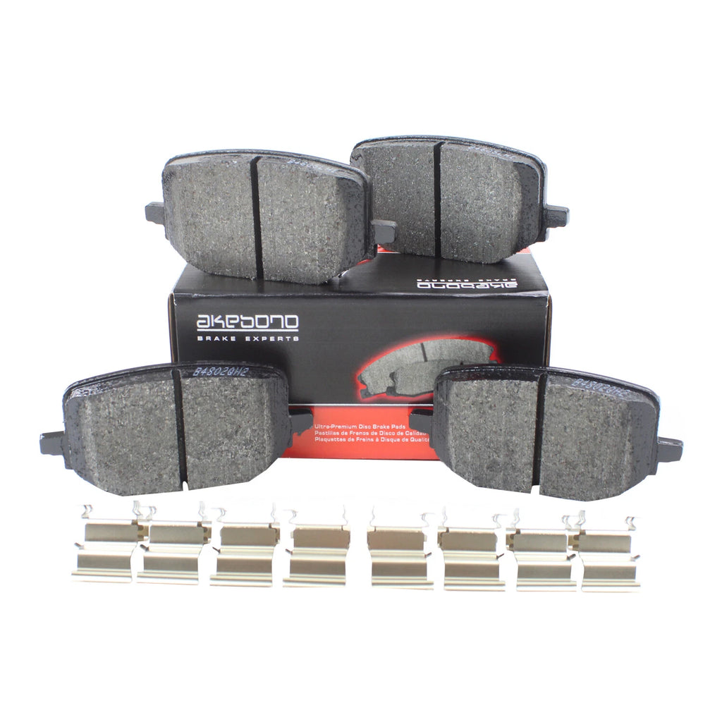 Set of 4 Akebono Severe Duty Rear Disc Brake Pads for Ford Police Interceptor Utility (2013–2019)