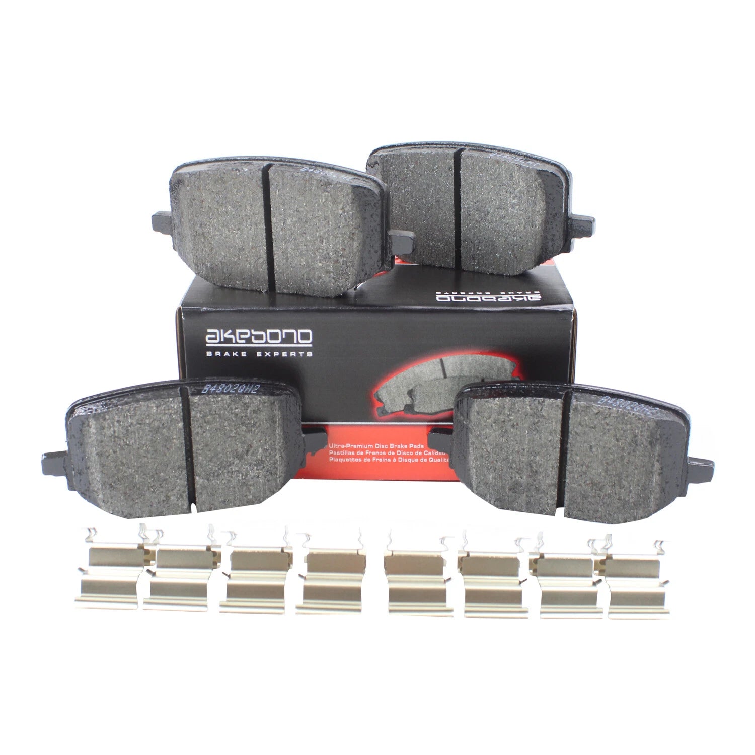Set of 4 Akebono Severe Duty Rear Disc Brake Pads for Ford Police Interceptor Utility (2013–2019)
