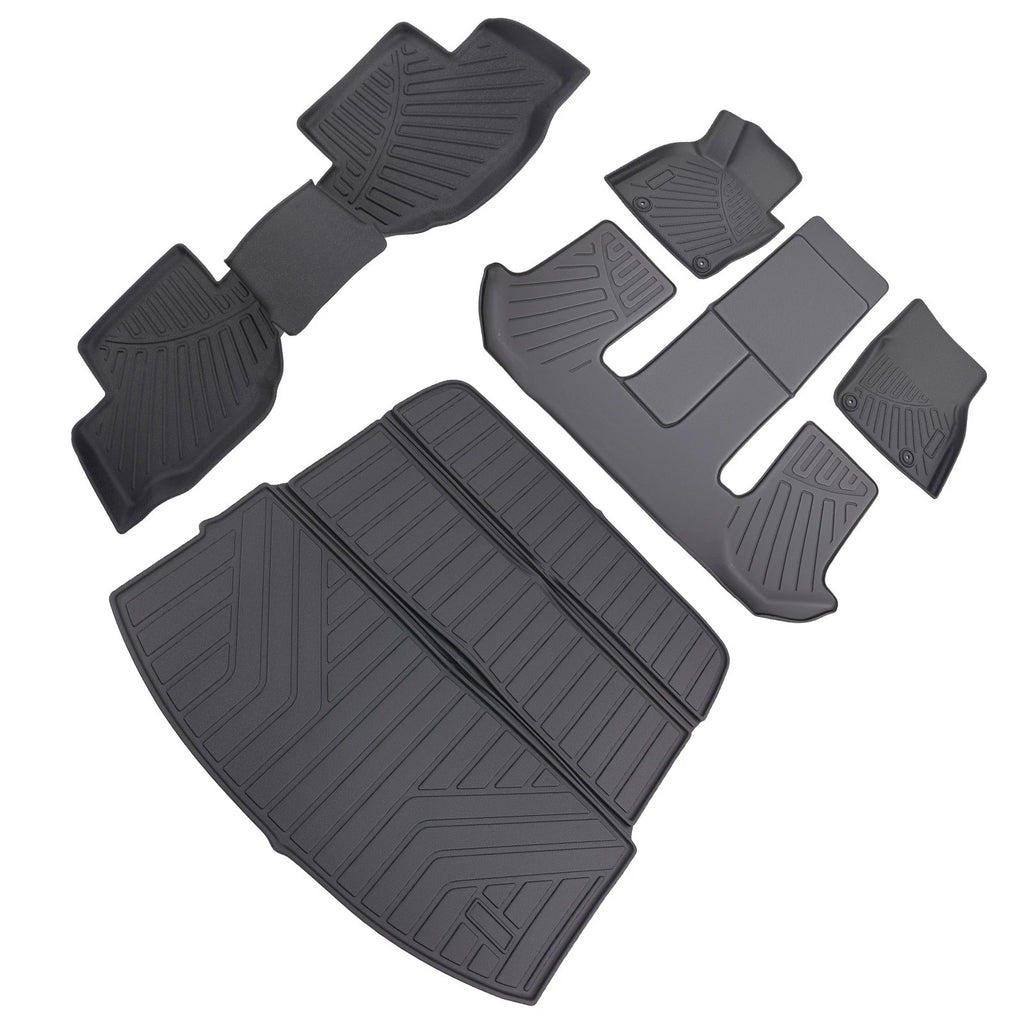 Set of 2 Waterproof Floor Mats for Mazda CX-90 PHEV (2024) Black TPE