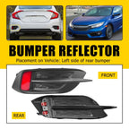 Rear Bumper Reflector Bezel Cover Molding Left for Honda Civic Sedan (2016–2021)