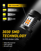 2X Amber LED Rear Turn Signal Light Bulb for Make Model