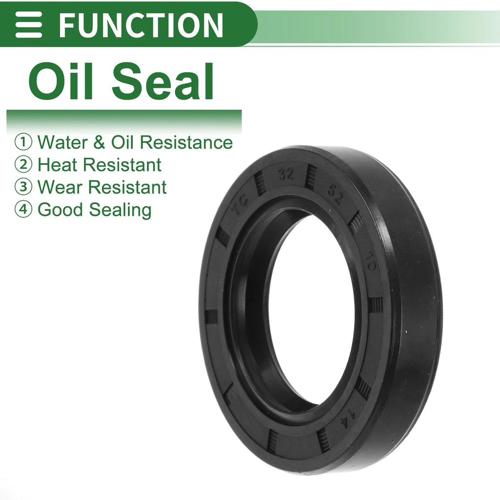 Set of 5 Oil Seal Rotary Shaft Seal NBR Rubber 32x52x10mm