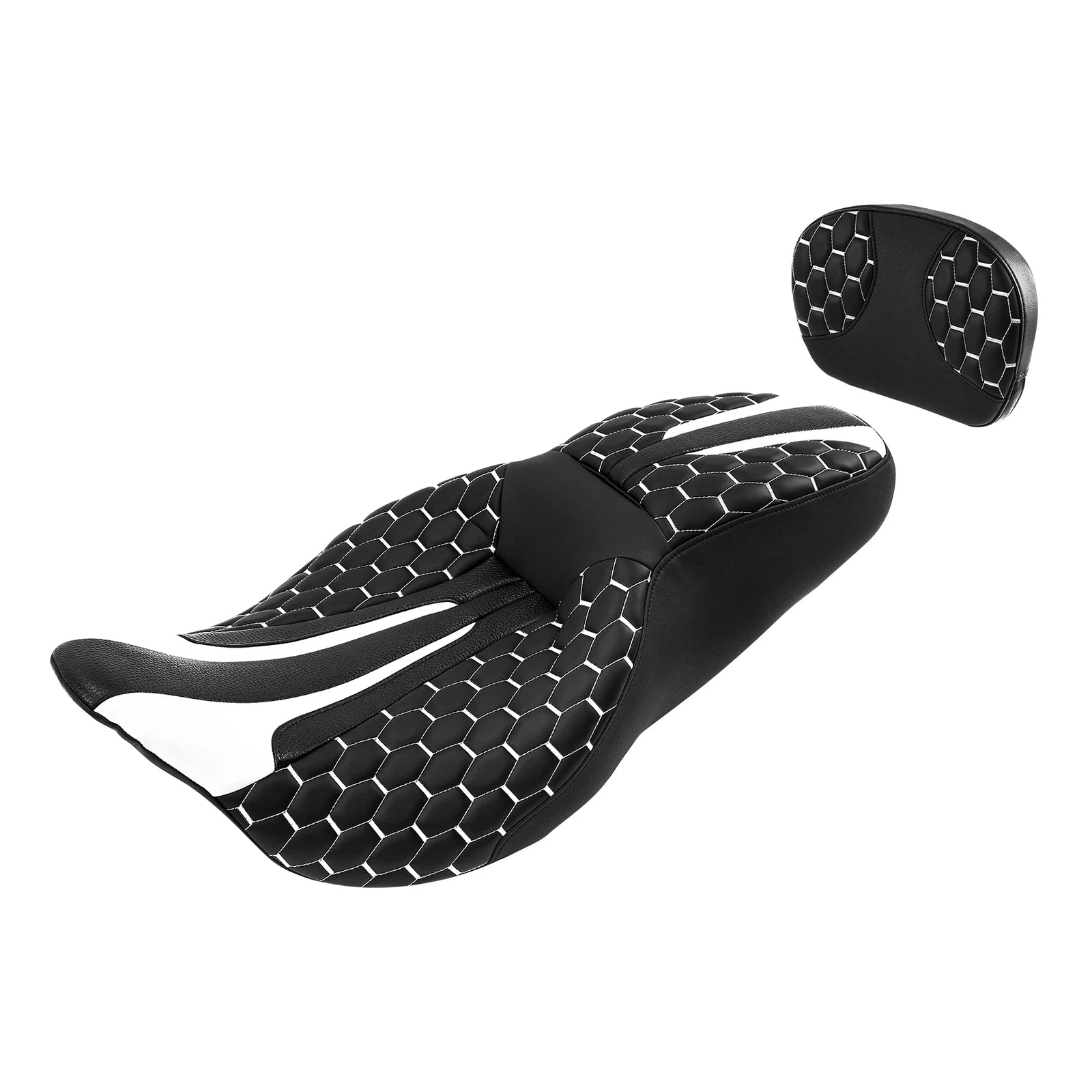 Rider Passenger Seat & Sissy Bar Pad for Harley Touring Road Glide (2009–2023)