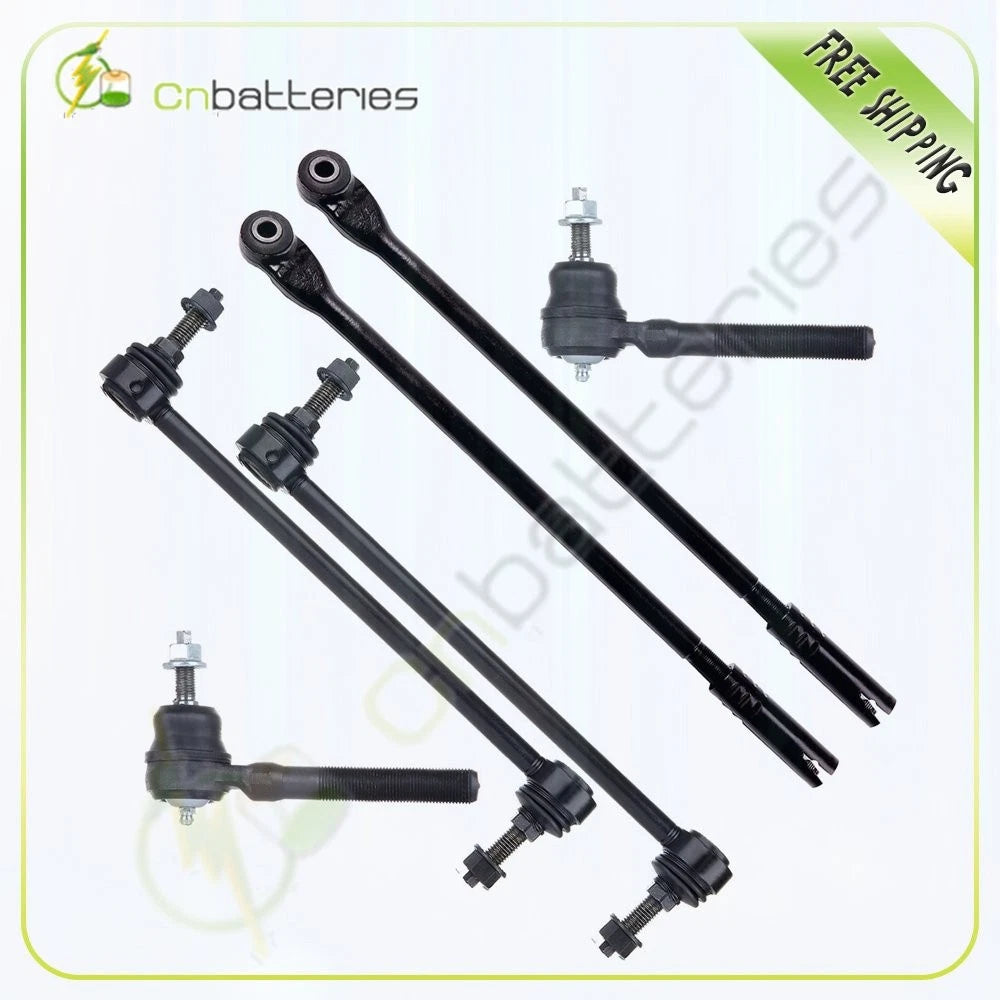 6pcs Steering Front Kit Sway Bar Inner & Outer Tie Rod for Chrysler Concorde (1998–2004)