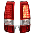 Chrome Headlight + Clear Bumper + Red LED Brake/Tail Light for Silverado (2003–2007)
