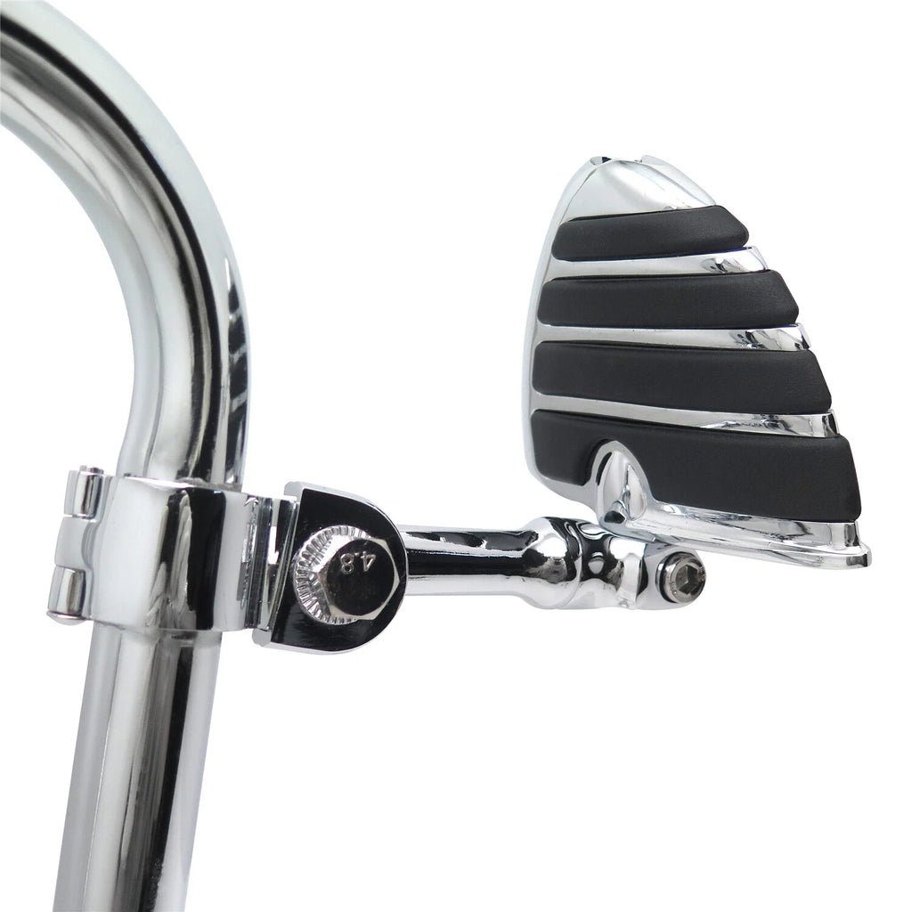 Mini Wing 4.5" Footpegs Footrest Mount Kit for Harley (1.25" Highway Engine Guard)