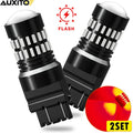 Set of 4 3157 Brake Strobe Rear Flash Alert 48-LED Light Bulbs for